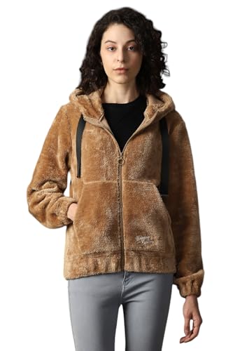 Image of High Star Women Solid Polyster Oversized Fit Long Sleeve Jackets