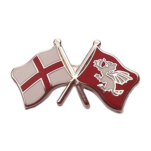 ENGLAND BADGE - WHITE DRAGON AND ST GEORGE CROSS - Anglo-Saxon, Patriotic