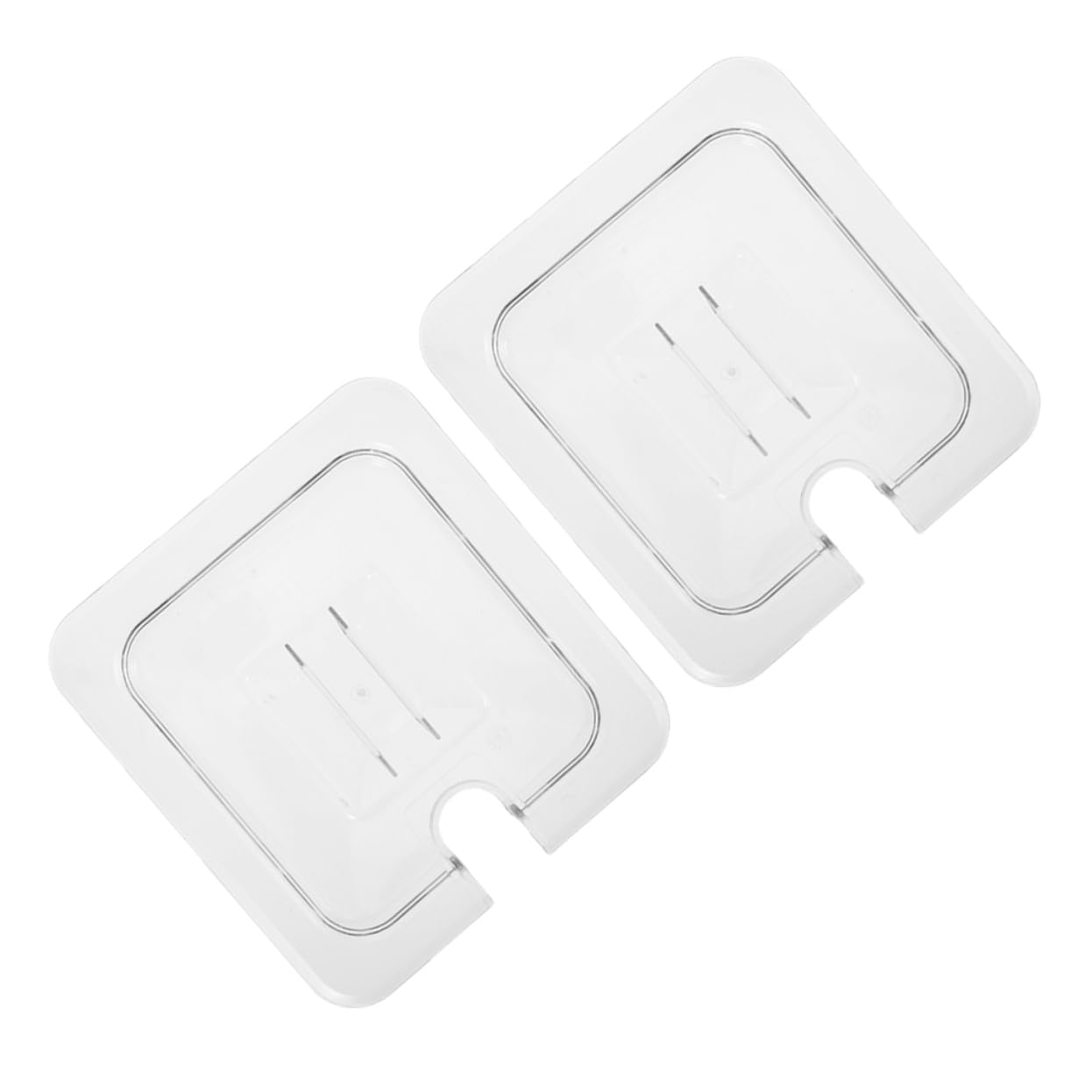 KICHOUSE Food Pan Lid Handle 1/6 Size Reusable Plastic Pan Lids for Restaurant Hotel Wedding Easy to Lift