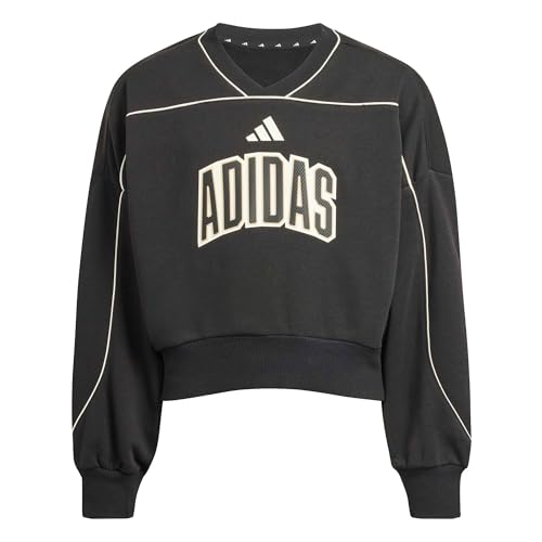 adidas JG STD SWT Sweat à manches longues pour fille, Noir , 11-12Y