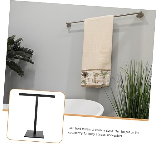 Support de comptoir noir pour serviette de cuisine et de salle de bain moderne