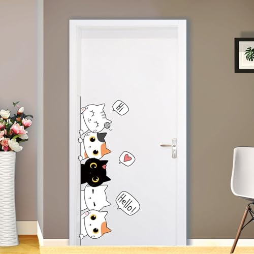 Vinilo Decorativo Lisa para Puerta con Diseño de Gatito miniatura 4