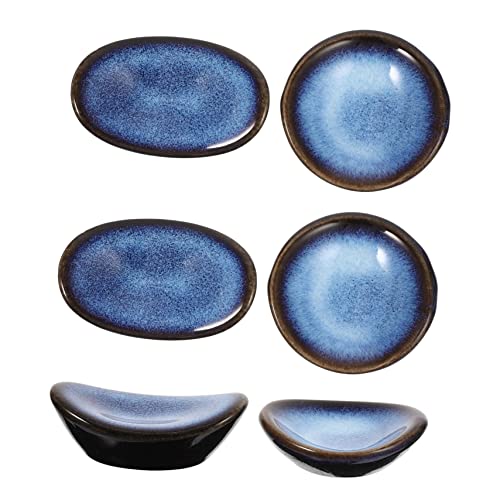 VICASKY 6pcs Decorative Ceramic Chopstick Holders Unique Chopstick Rests for Forks and Spoons Practical and Elegant Design for Dining Table and Kitchen Decor