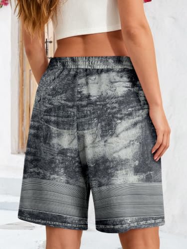 KISSMODA Women Bermuda Sweat Shorts High Waist Pockets Summer Lounge Workout Shorts — view 5
