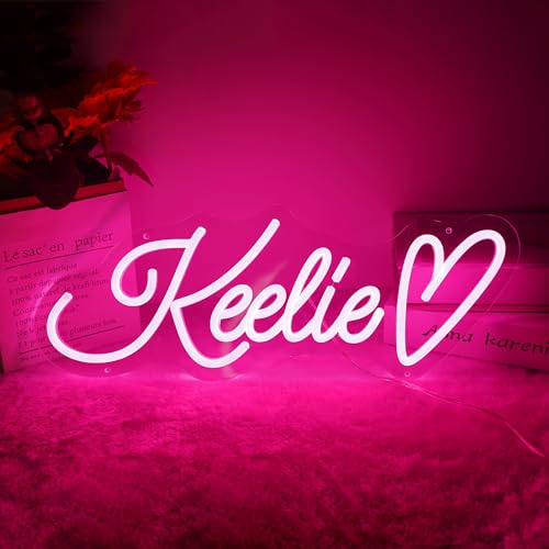 JIURUIFFC Sinal de néon LED personalizável, luzes de néon luminosas sinal de néon para decoração de parede, bar quarto festa de aniversário luz decoração para casa, tamanhos 25 - 120 cm