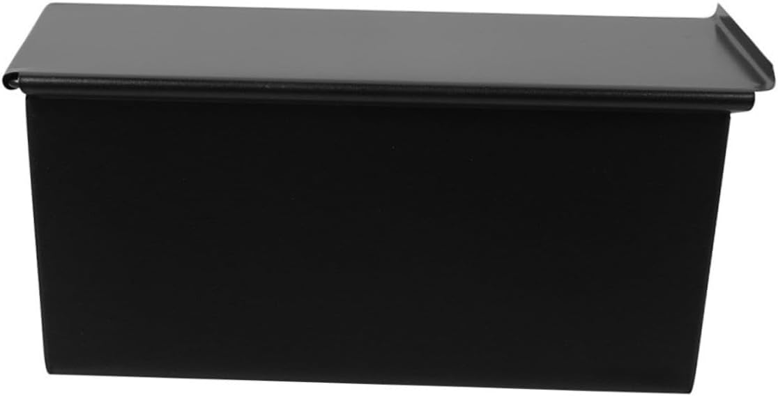 Mikinona Nonstick Dark-colored Toast Box with Sliding Lid, 1000g Covered Bread Loaf Pan for Homemade Baking, Sturdy Steel Bread Mold for Kitchen Countertop Use