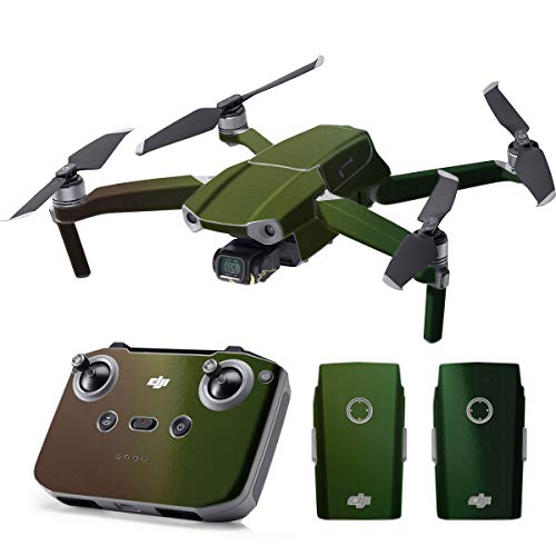 SopiGuard Skin for DJI Mavic Air 2 Precision Vinyl Sticker Full Drone Set + Controller + 3 Battery Skins (Gloss Urban Jungle Silver/Green)