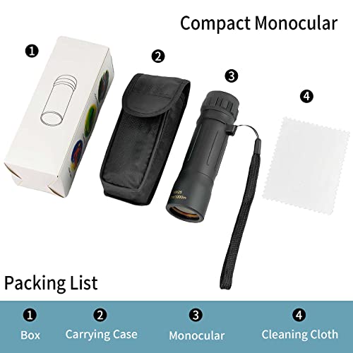 Beileshi Mini telescópio monocular de bolso 10 x 25 monóculo compacto e leve de alta potência para o