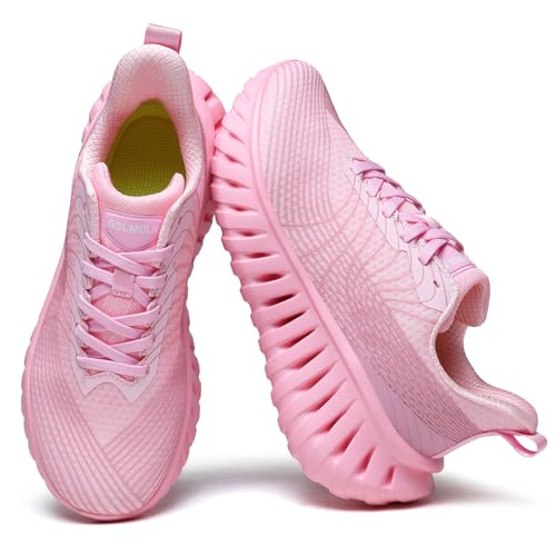 Image of GSLMOLN Wowen Walking Shoes Casual Shoes Breathable Walking Sneakers for Workouts Cushioned Flexible Womens Shoes Training Fashion Sneakers