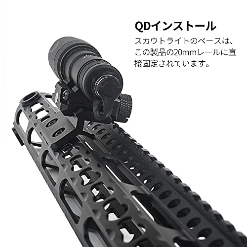 Amazon.co.jp: WADSN サイドマウント ライトやドットサイトを45度