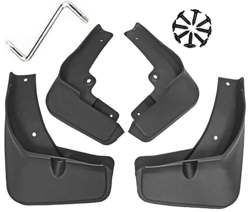 Image of Mud Flaps Guards Fit for 2017-2020 Mitsubishi Eclipse Cross, Front & Rear Splash Guards Accessories - 4 Pc, Black