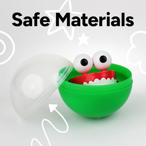 Image of Capsule Vending Machine Translucent-Green Round Capsules Empty 7 pcs 3.9 inch - Gumball Machine Capsules Easter Basket Stuffers Birthday Gifts - Pinata Stuffers Craft Supplies Claw Machine Refills