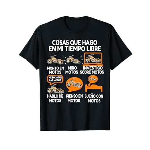 Regalo Motero Biker Me Gustan las Motos Motociclismo Cómico Camiseta