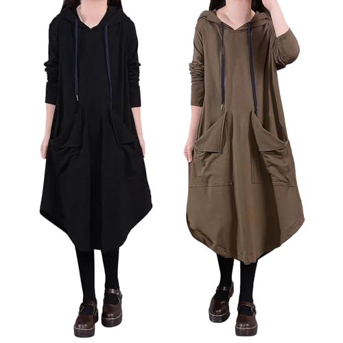 Robe d'hiver décontractée à manches longues, pull doux surdimensionné et chaud - 5