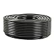 PremiumX 50m Deluxe PRO Koaxial Kabel Schwarz 135dB 5-Fach geschirmt reines Kupfer SAT Antennenkabel 10x F-Stecker