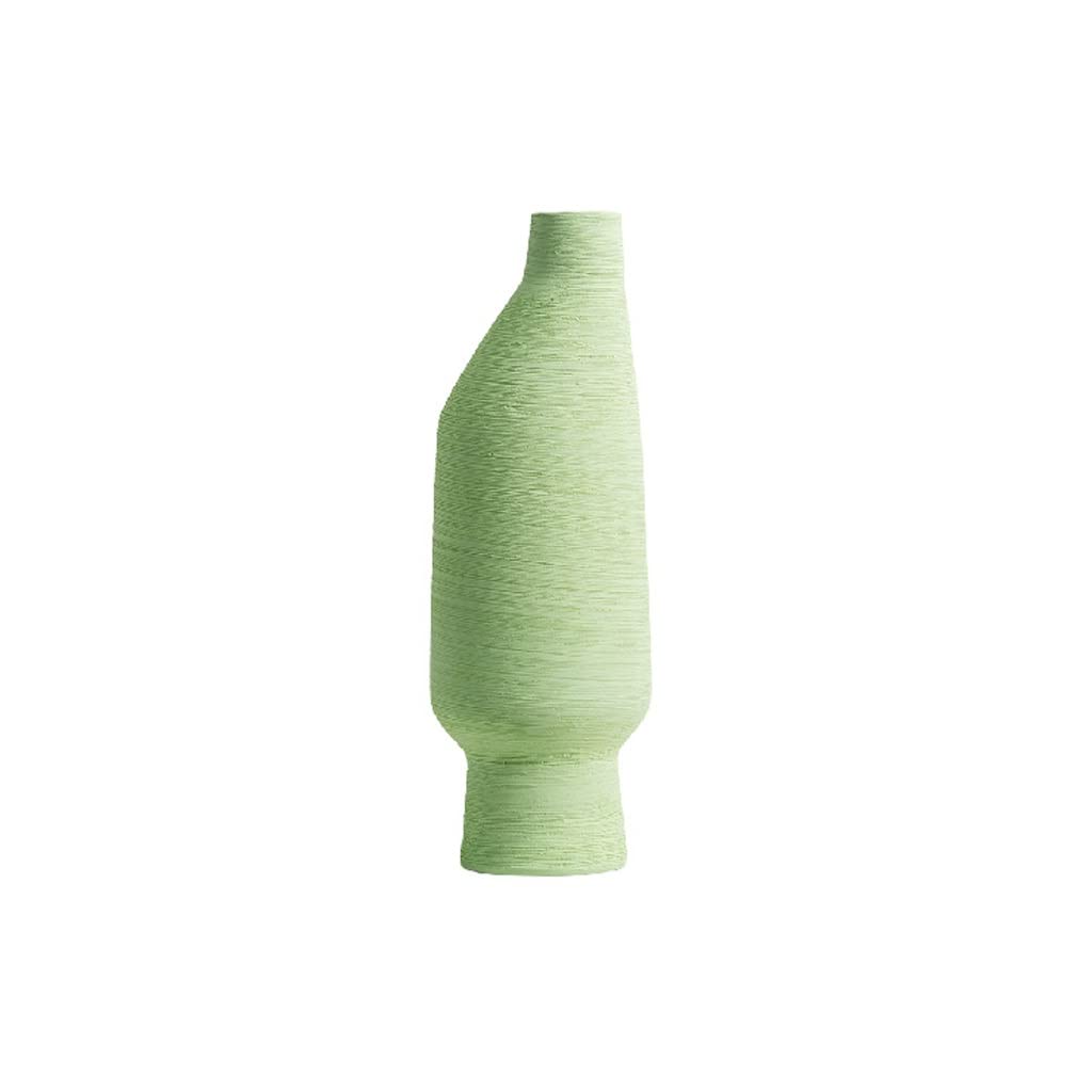 Vase en céramique peint à la main vert de 30.5cm pour salon