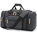 Produktbild Erweiterbar Canvas Reisetasche Herren 50L / 40L, Weekender Damen Groß, Sporttasche für männer, Duffle Reisen Übernachtung Taschen, Dunkelgrau
