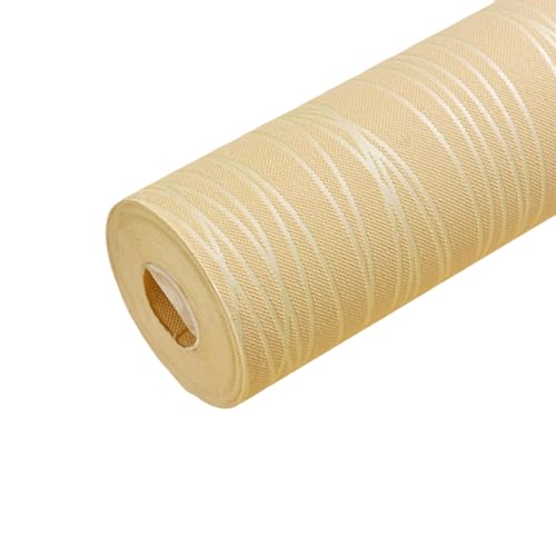 SUIOPPYUW Adhesivo de pared a rayas tridimensional 3D sin papel tapiz, habitaciones para adultos y adolescentes, salones, pasillos, 10 metros, Amarillo