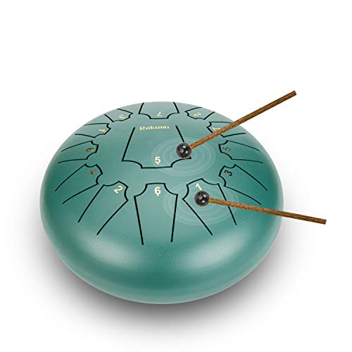 12 Inch 13 Note Titanium Steel Tongue Drum Percussion Instrument Hand Pan Drum with Drum Mallets Carry Bag - Thumbnail 4