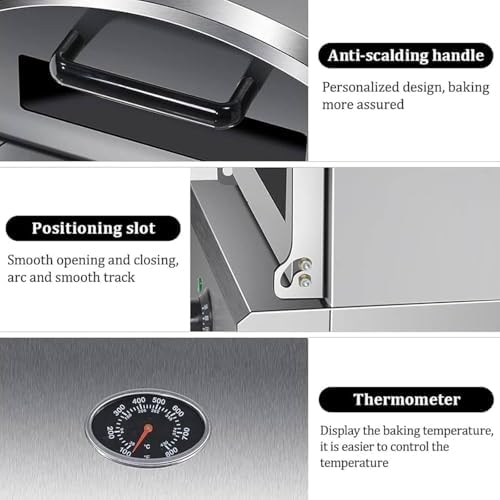 Commercial Stainless Steel Gas Pizza Oven, Electric Countertop Pizza Maker, High-Efficiency Toaster Oven for Restaurants, Professional Pizza Cooking Machine