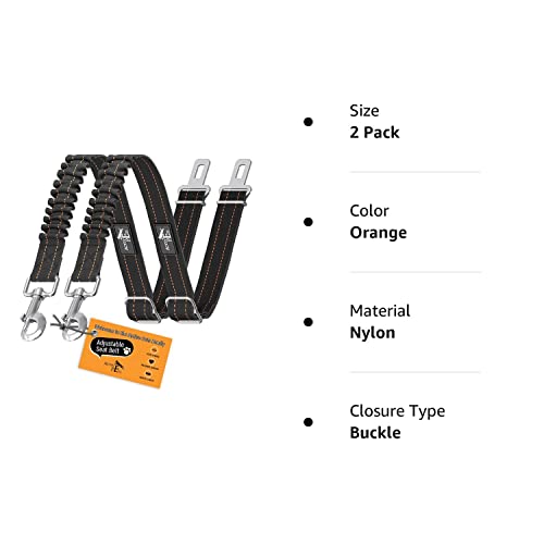 Active Pets Dog Seatbelt, Adjustable Safety Dog Seat Car Harness, Dog Seat Belt For Pets - Durable Dog Seatbelts For Cars - Dog Car Seat Belt For Dogs, Dog Seat Belts For Large Dogs, Medium, & Small #TOP7