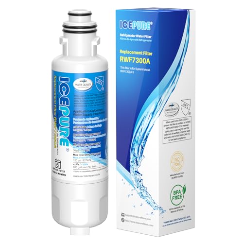 Image of ICEPURE HX2019FR-A Refrigerator Water Filter Replacement for Hisense HX2019FR-A, HX2019F-A, HRM260N6TSE, HRFD560SW, HRCD585BW, HRFD634BW, HRCD650BW, HRCD586TBWB, and Mora MRM260N6TSE, 1PACK