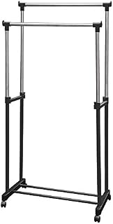 Home Vida Double Garment Rack Adjustable Clothes Rail, Silver