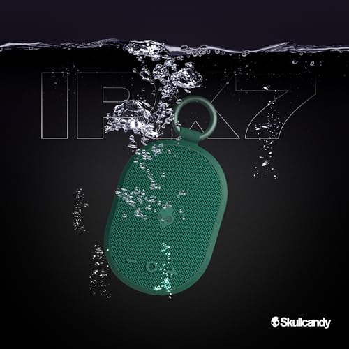 Image of Skullcandy Kilo Wireless Bluetooth Speaker - IPX7 Waterproof Mini Bluetooth Speaker with 24 Hour Battery, Downward Firing Passive Radiator, and True Wireless Pairing - Perfect for Outdoor (Green)