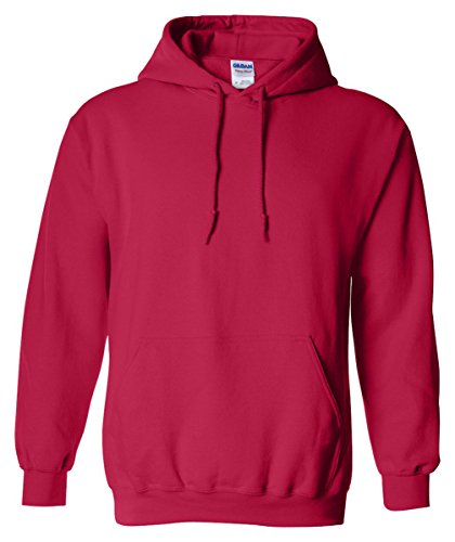 Image of Gildan Men's Heavy Blend Drawcord Hooded Sweatshirt, Safety Pink