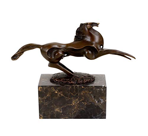 Étalon dynamique en bronze sur marbre, cadeau d'art unique - 2