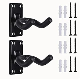 YouOKLight Premium Guitar Wall Mount Hanger, Protect Your Guitar with Soft Sponge Cover, 360 Degree Rotation, Holds up to 40 lbs, Perfect for Acoustic Electric Bass Classical Ukulele Guitars. - Les Beatles, Paul McCartney, John Lennon, RIngo Starr, George Harrison