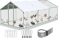 Quictent Large Metal Chicken Coop Run for 30+ Poultry with Side Hardware Cloth & Waterproof Cover, Advanced Series Outdoor Walk-in Cage Hen Duck Rabbit Dog Pen Yard Farm House, 18x9x6.6FT