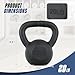 MADOG 20lb Kettlebell with Wide Handle, Made of Powder-Coated Solid Cast Iron, Ideal Whole-Body Strength Training Kettlebells for Women at Home and Gym