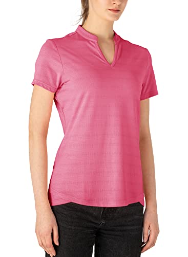 Image of Gopune Women's V Neck Golf Polo Shirts Collarless Short Sleeve Lightweight Quick Dry Tennis Running T-Shirts