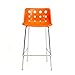 Loft Robin Day 4 Pierna Brillante Naranja plástico Polo Bar Taburete