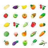 Joanna Reid Collectible Set of Adorable Puzzle Erasers for Kids Value Pack - No Duplicates - Puzzle Toys Best for Party Favors-Treasure Box Items for Classroom (Vegetable & Fruit)