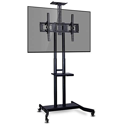 Carro Soporte para TV móvil 37 a 70 pulgadas con ruedas y estantes miniatura 1