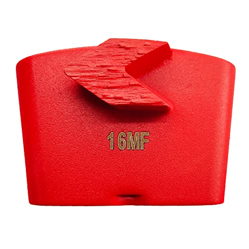 Globaldragon 9 Pcs Pro Diamond Grinding Shoes, Medium Bond, Gray, For HTC Floor Grinding Machine, 16 Grit, Medium Floor