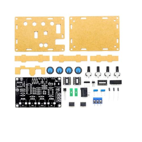 ICL8038 Kit générateur de signal basse fréquence - Sortie sinus/triangle/carrée/onde en dents de scie, 5 à 400 kHz, cycle de service réglable (2-95%), trou traversant (kit + coque acrylique)