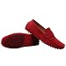 Imagen de Jamron Hombres Cuero de Gamuza Penny Mocasines Rojo 2088 EU43