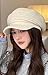 Soft Knitted Newsboy Cap Women's Elegant French Berets Fashion Warm Cabbie Caps Casual Painter Hats Dating Travel Hat(Beige)