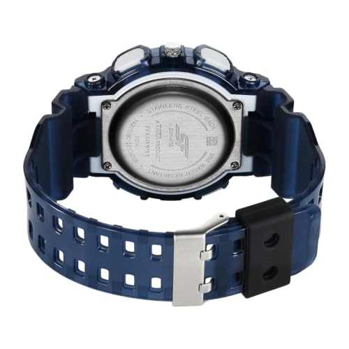 Image of SF Ana-Digi Plastic Black Round Dial Black Colour Polyurethane Strap Mens Watch - NU77137PP11