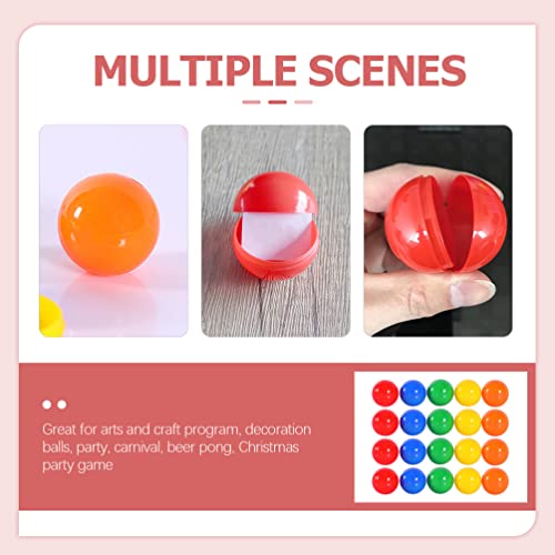NUOBESTY 50 StüCk Lotteriekugeln Aus Kunststoff 4Cm Bunte Hohlkugeln Zum BefüLlen FüR Tombola Partyspiele Bingo Verlosung ZeichnenbäLle