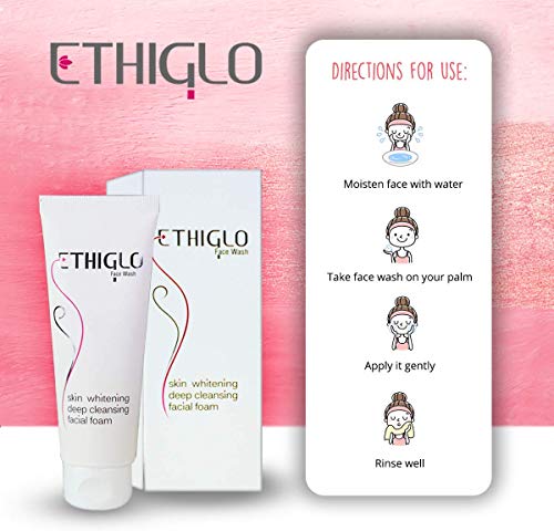 Image of Ethiglo Skin whitening Face Wash (70ml) with Hyalugel Hyaluronic Acid Gel (30gms)