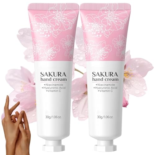 2PCS Floral Fragrance Hand Cream For Women,Moisturizing Hand Cream For Women,Anti Ageing Ha-Nd Cre-Am,Nourishing Handcreams,For Dry Skin Daily Care,Gentle&Long-Lasting Moisture(Pink, Medium)