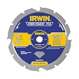 IRWIN Tools Polycrystalline Diamond-Tipped Fiber Cement Circular Saw Blade, 7 1/4-inch, 4-Tooth (4935473)