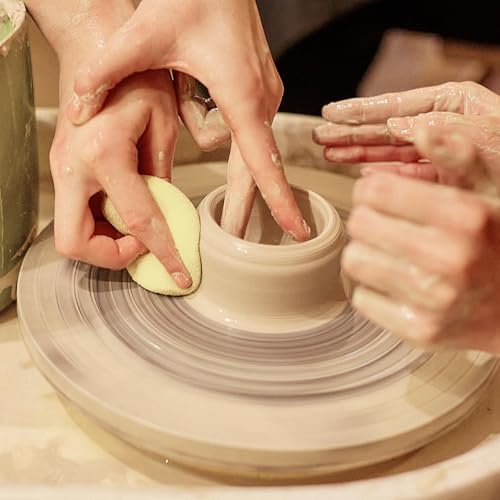 Esponja de pintura redonda de 12 peças, esponjas amarelas de cerâmica de 6 cm para pintura e esponja