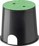 ABRISA Arqueta Circular Grande de riego, Negro, 285x250 mm