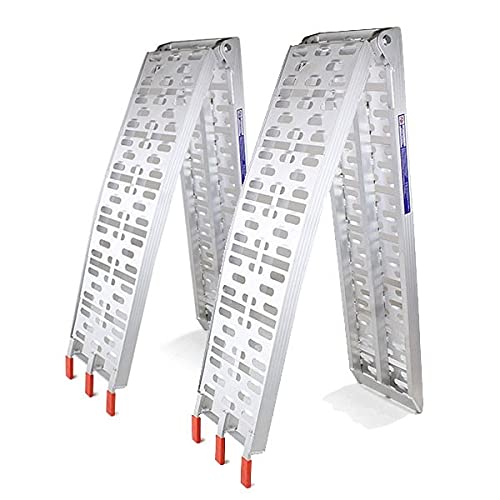 2x Lightweight Portable Aluminium Folding Loading Ramps,Bike Ramp, wheelchair accessories, mobility scooter, car ramps, 225cm Length x 28cm Wide Capacity Up To 340Kg 2pcs, With 1 Year Warranty