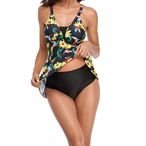 Bikini deux pièces femme comprenant une brassière de natation et des bandes de maintien